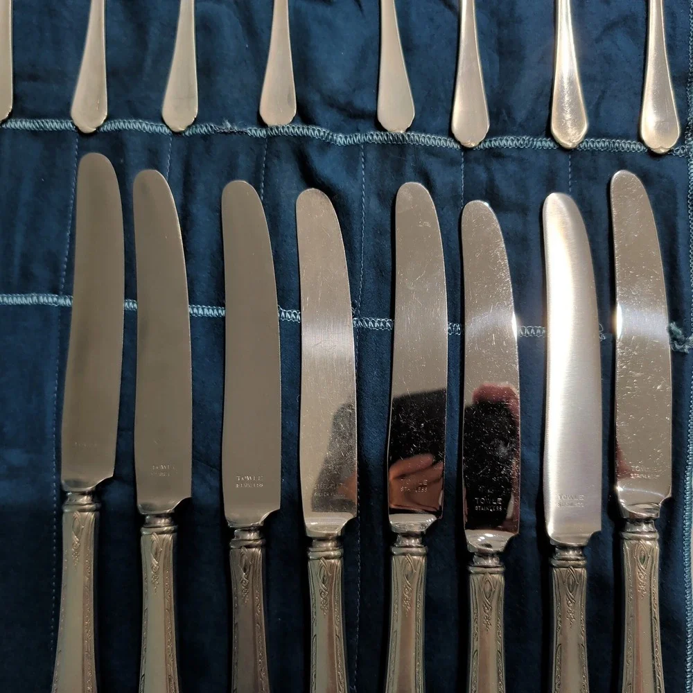 Towle Chased Diana Sterling Silver Flatware Set 39 Pieces Pat 1928 No Monogram